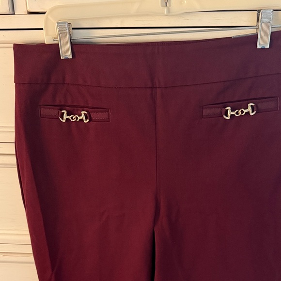 Talbots Deep Red Ankle Pants - Picture 2 of 3